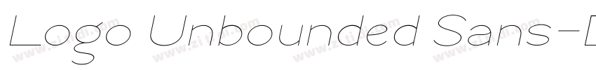 Logo Unbounded Sans字体转换